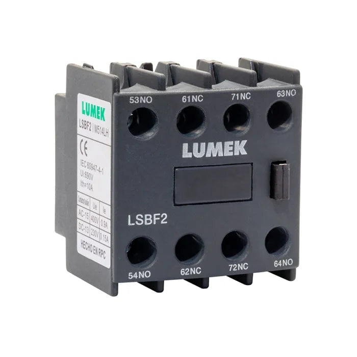 BLOQUE DE CONTACTO AUXILIAR FRONTAL 2 NA + 2NC PARA CONTACTOR